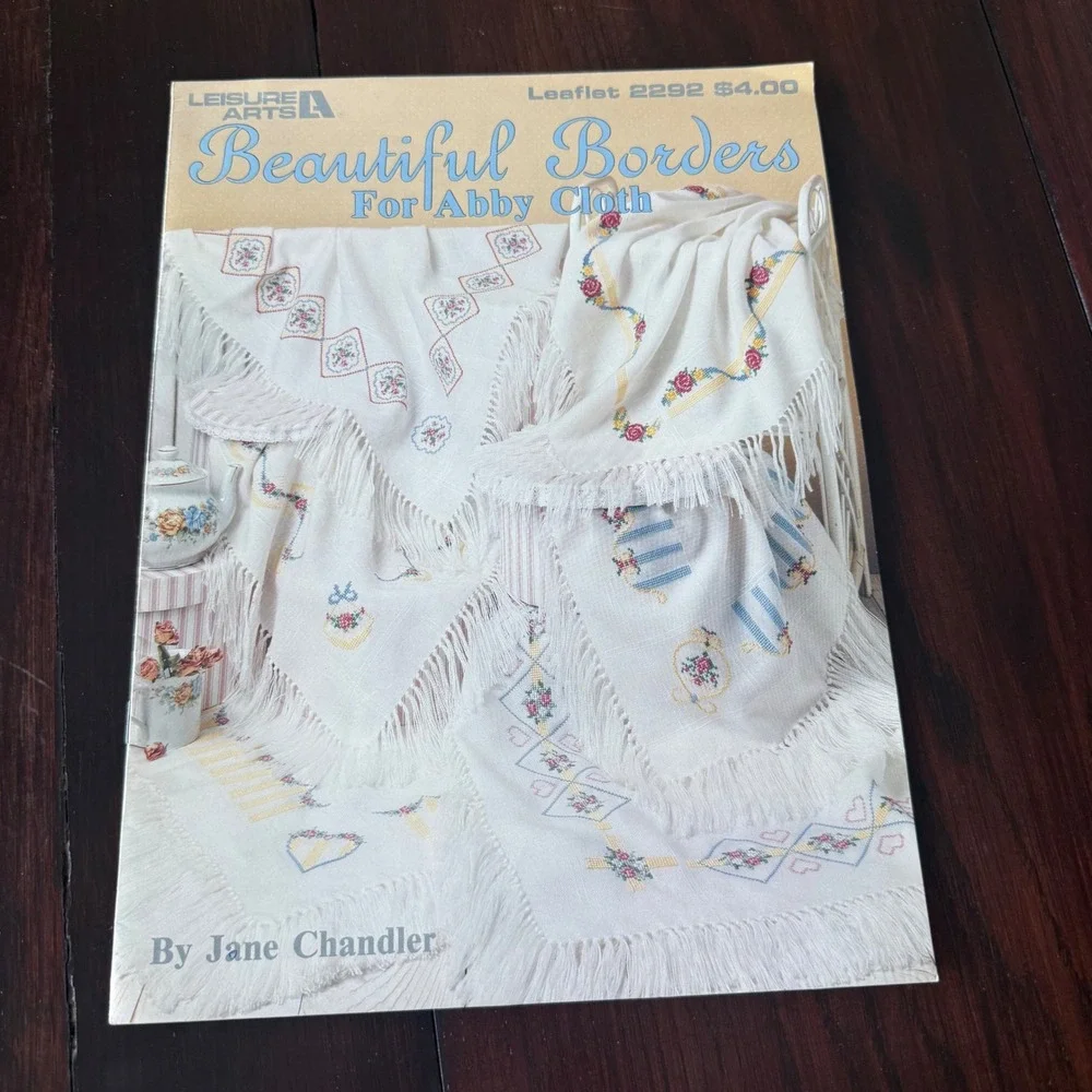 Vintage Cross Stitch Pattern Booklets Paula Vaughan Rose Garden Leisure Arts 3pc